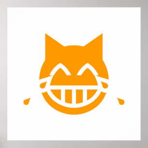 Tårar till Joy Emoji Cat Poster