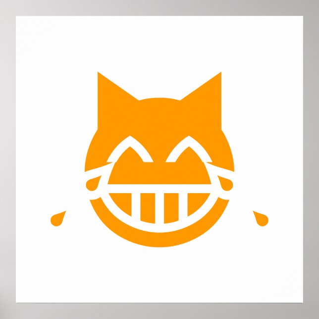 Tårar till Joy Emoji Cat Poster (Framsidan)