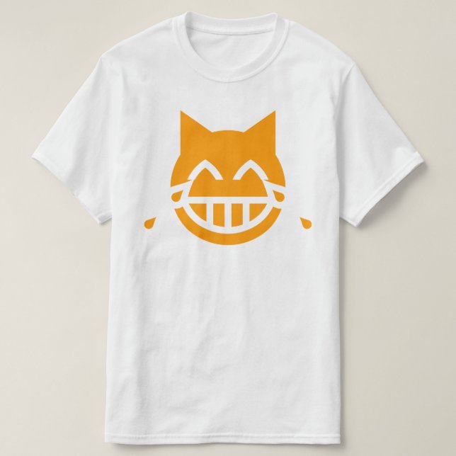 Tårar till Joy Emoji Cat Tee Shirt (Design framsida)
