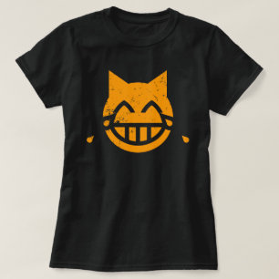 Tårar till Joy Grunge Cat Emoji T Shirt