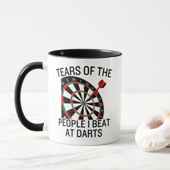 Tårar till människor jag gillar på Darts Funny Mugg (Med munk)