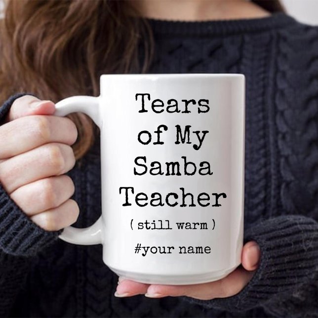 Tårar till min Samba Dance Teacher still Warm Funn Två-Tonad Mugg (Tears of My Samba Dance Teacher Still Warm Funny Two-Tone Coffee Mug)