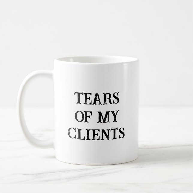 Tårar till mina klienters fantastiska personliga t kaffemugg (Vänster)