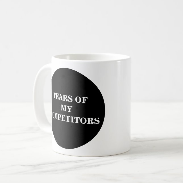 Tårar till mina konkurrenter kaffemugg (Framsida vänster)