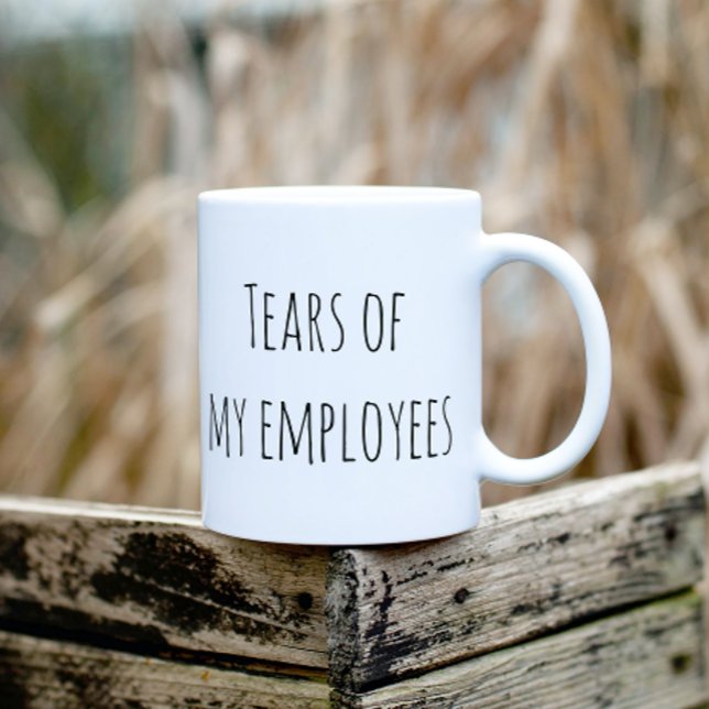 Tårar till Mina medarbetares finansavdelning HR Ch Kaffemugg (Skapare uppladdad)