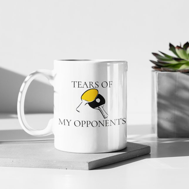 Tårar till mina motståndare Ping Pong Kaffemugg (Skapare uppladdad)