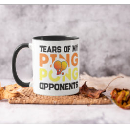 Tårar till mina motståndare Ping Pong Modern Black Mugg