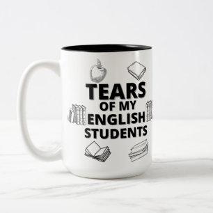 Tårar till mitt engelska Studenter för engelska  Två-Tonad Mugg