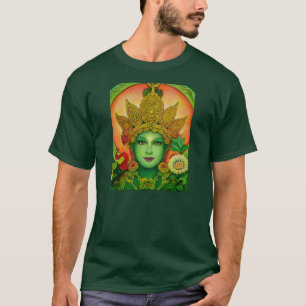 Taras för gudinna grön T-tröja för ansikte T-shirt