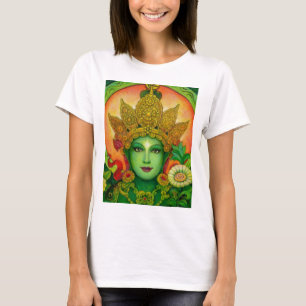 Taras för gudinna grön T-tröja för ansikte Tee