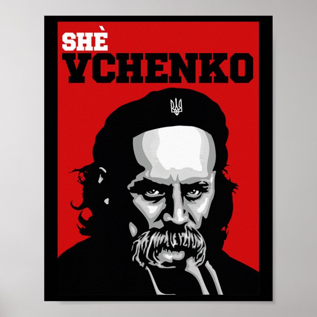 Taras Sjevtjenko Hon Sjevtjenko Ukraina Tröja Ukra Poster (Framsidan)