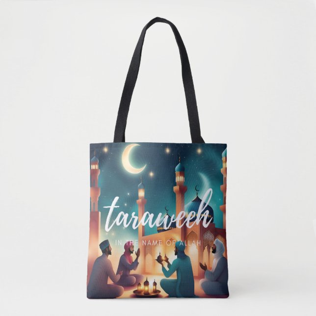Taraweeh Quran Tote Bag Tygkasse (Framsida)