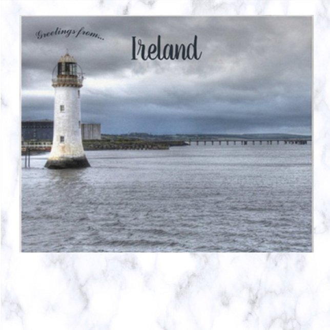 Tarbert Lighthouse på floden Shannon i Irland Vykort (Skapare uppladdad)