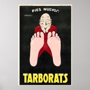 Tarborats New Feet Fotsalva Vintage Mauzan Poster