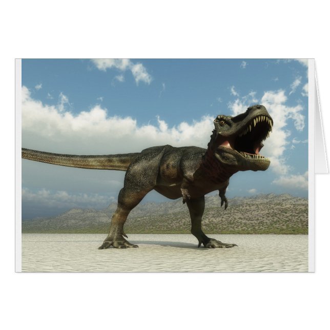 Tarbosaurus Hälsningskort (Framsidan Horizontal)