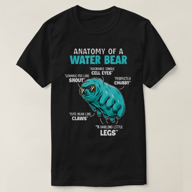 Tardigrade Anatomy Vatten Bear Funny T Shirt (Design framsida)