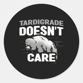 Tardigrade bryr sig inte om vetenskaplig handel. runt klistermärke