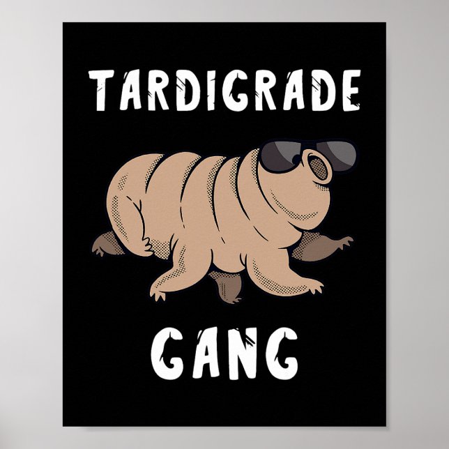 Tardigrade Gang Vatten Bear Team Crew Microbiologi Poster (Framsidan)