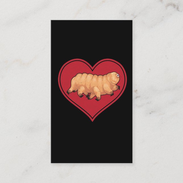 Tardigrade Heart Microbiology Kärlek Ugly Science Visitkort (Framsida)