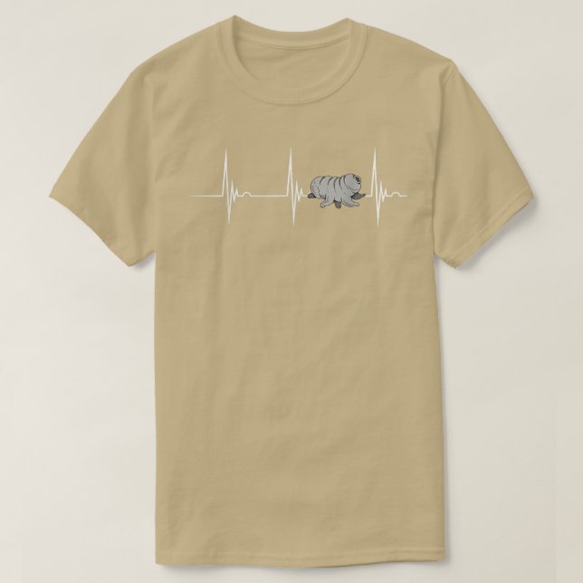 Tardigrade Heartslag EKG Pulse Vatten Bear Science T Shirt (Design framsida)