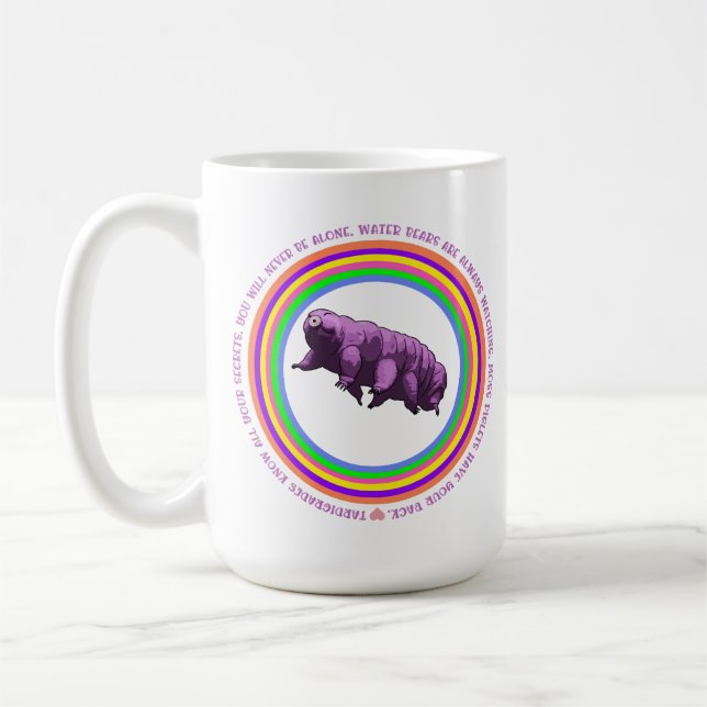Tardigrade-mugg: Vattenbjörn Mikrobiolog Present Kaffemugg (Vänster)