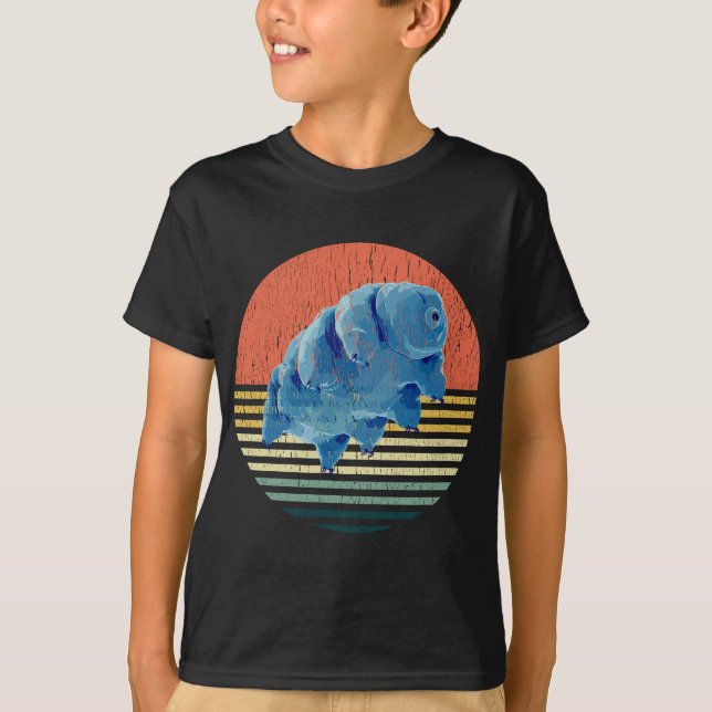 Tardigrade T Vintage Retro Microbiology Gift Vatte Shirt (Framsida)