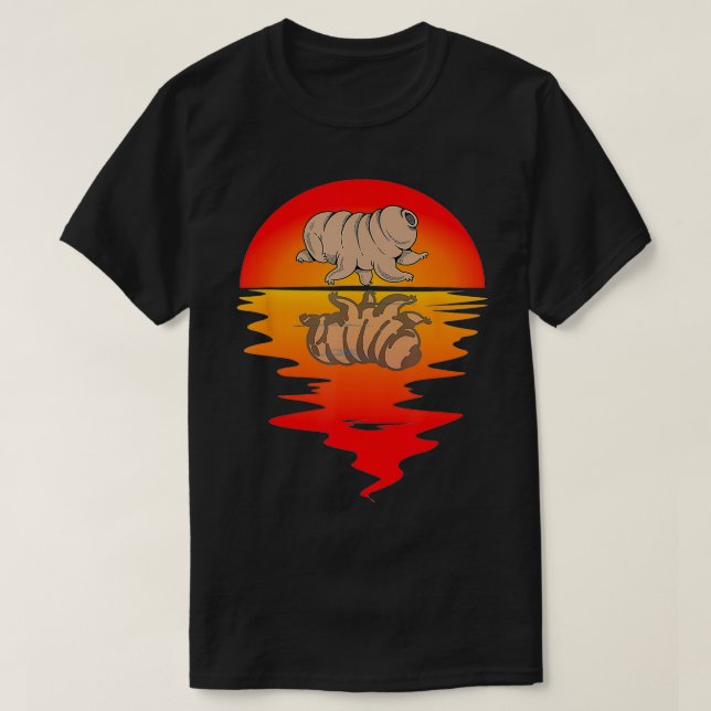 Tardigrade Vatten Bear Sunset Microbiology Tardigr T Shirt (Design framsida)
