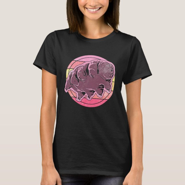 Tardigrade Water Bear Moss Piglet Micro Animal Col T Shirt (Framsida)