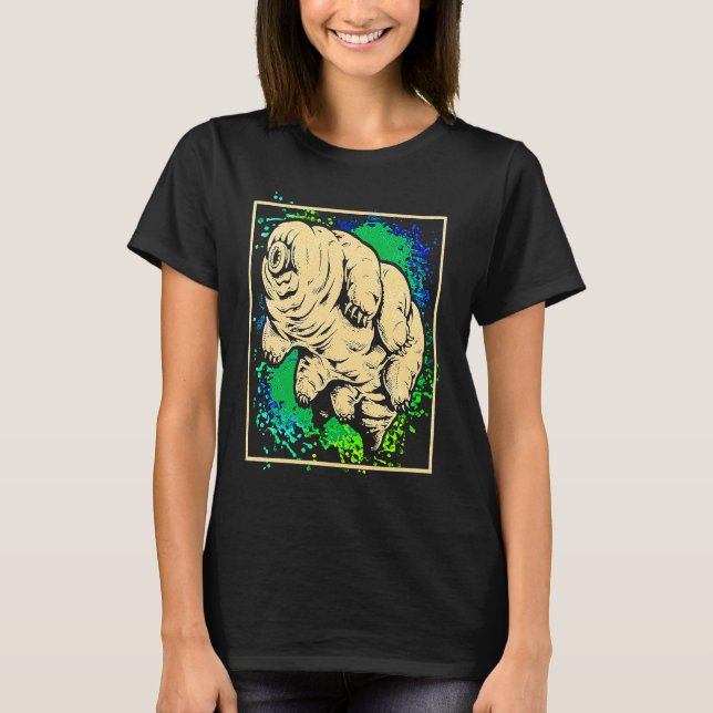 Tardigrade Water Bear Moss Piglet Micro Animal Col T Shirt (Framsida)