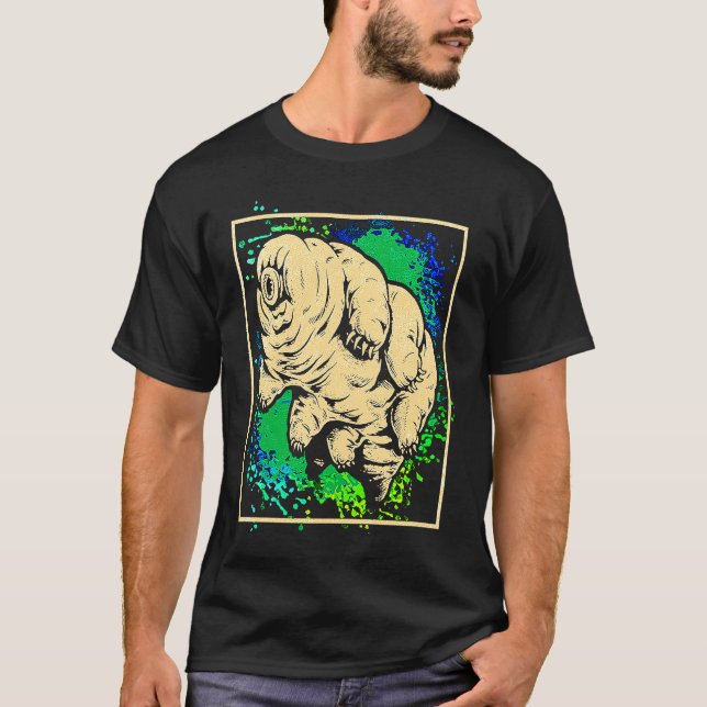 Tardigrade Water Bear Moss Piglet Micro Animal Col T Shirt (Framsida)