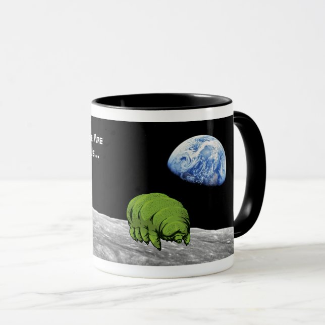 Tardigrades on Måne Funny NASA Apollo 8 Earthrise Mugg (Framsida höger)