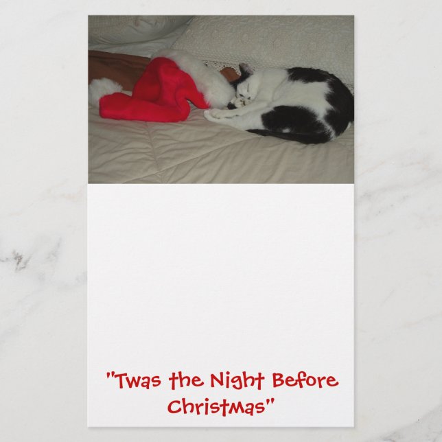 Tare natten före jul Kitten Brevpapper (Framsida)
