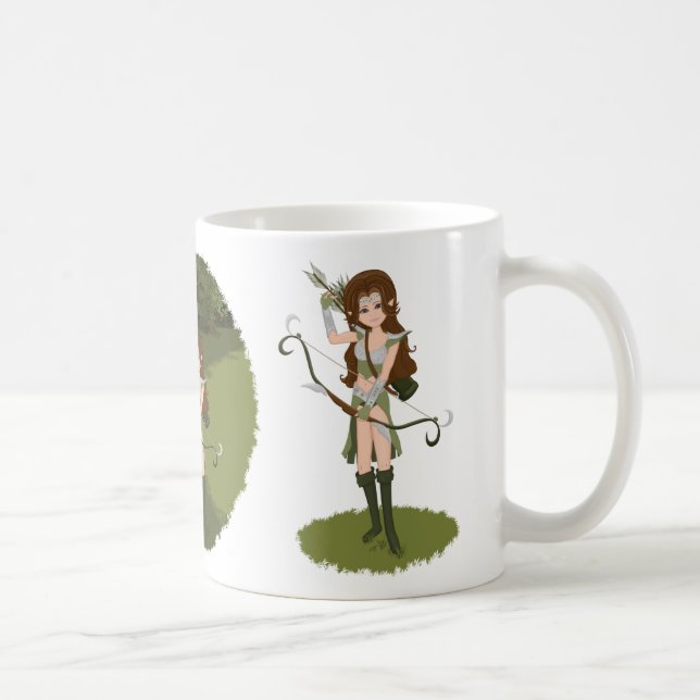 Taren Archer Warrior Elf Girl Kaffemugg (Höger)