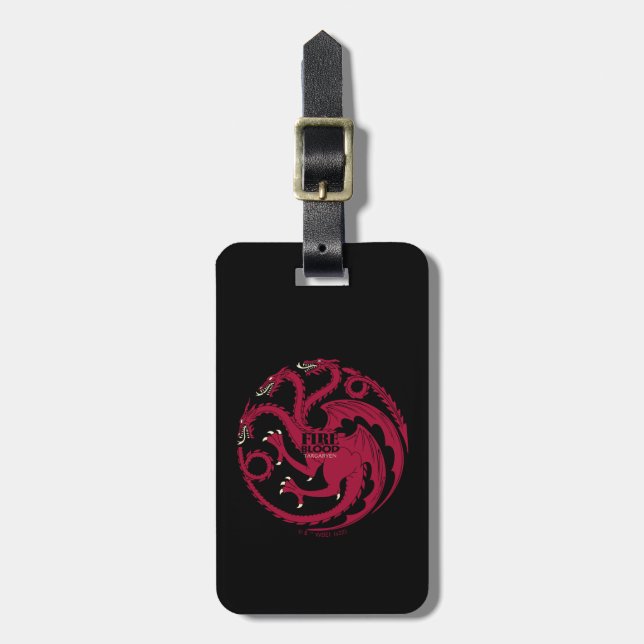 Targaryen Sigil - Fire & Blood Bagagebricka (Vertikal Framsida)