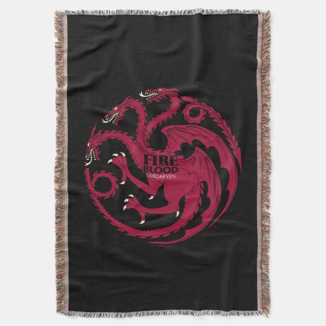 Targaryen Sigil - Fire & Blood Filt (Framsidan Vertikal)