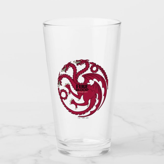 Targaryen Sigil - Fire & Blood Glaskopp (Framsida)