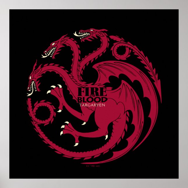 Targaryen Sigil - Fire & Blood Poster (Framsidan)
