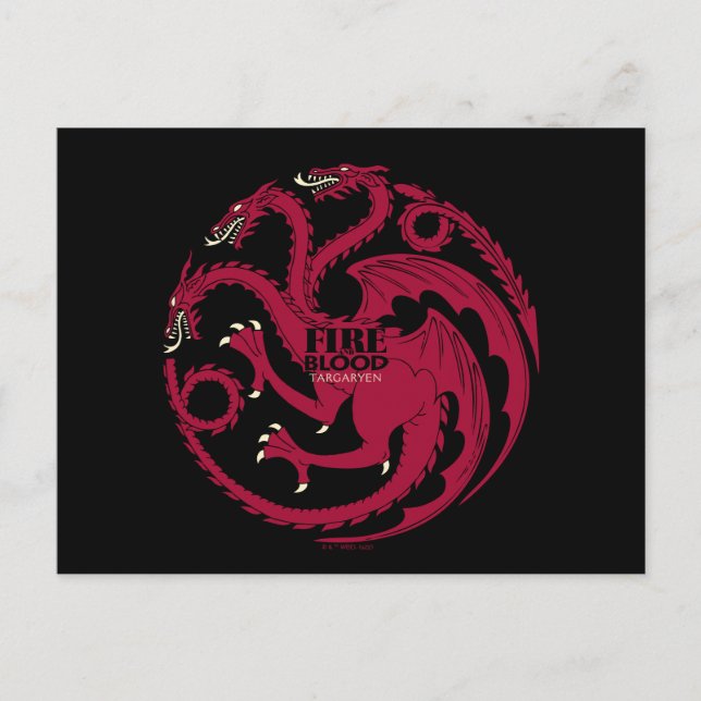 Targaryen Sigil - Fire & Blood Vykort (Framsida)