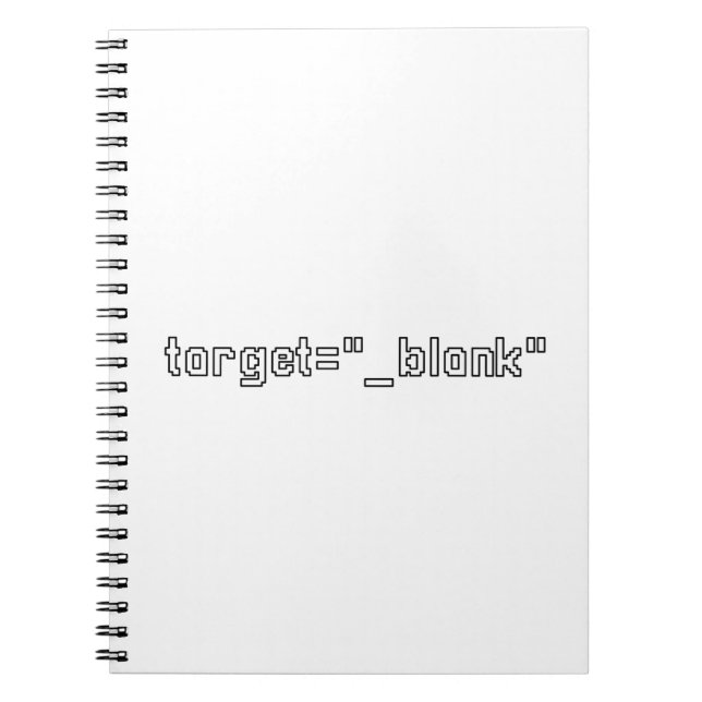 target="_blank"-programmerare anteckningsbok (Framsidan)