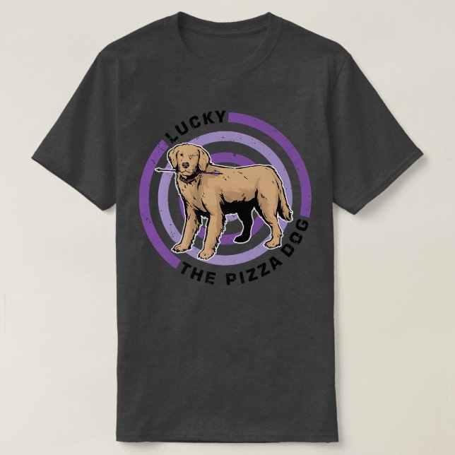 Target Lucky the Pizza Dog  T Shirt (Design framsida)