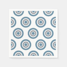 Target Mönster Blue Grått White Cocktail Napkins