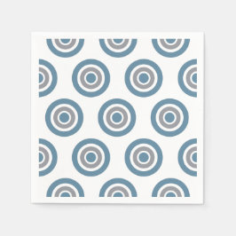 Target Mönster Blue Grått White Cocktail Napkins Pappersservett