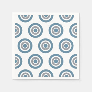 Target Mönster Blue Grått White Cocktail Napkins Pappersservett
