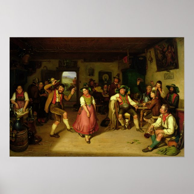 Target Shooting and Dancing in Oberbayern, 1841 Poster (Framsidan)