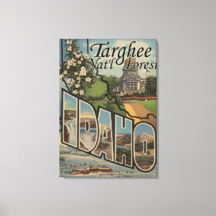 Targhee Nat'l Forest, Idaho - Large Brev Scene Canvastryck
