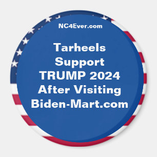 Tarheels Support TRUMP 2024 efter Fridge Magnet