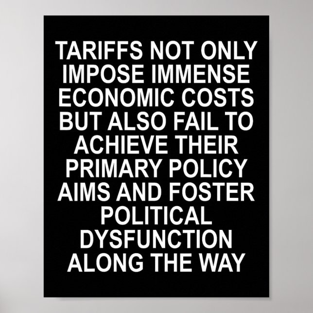 Tariffer främjar politisk dysfunktion - Trump 2-si Poster (Framsidan)