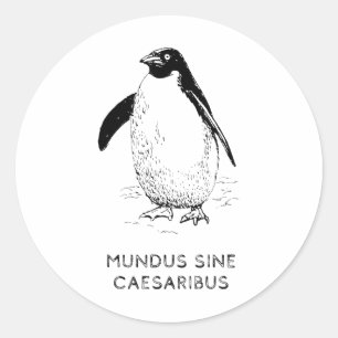 Tariffer på Penguins Heard Island Funny Trump Tari Runt Klistermärke