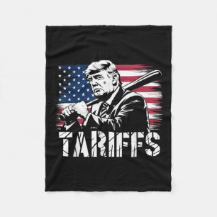 Tariffer Trump USA flagga Trade Power Funny Tess Fleecefilt