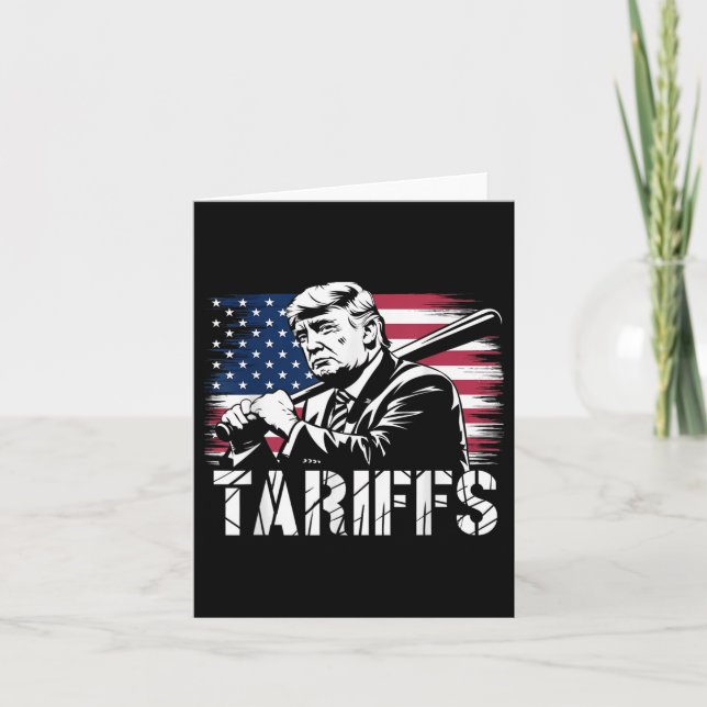 Tariffer Trump USA flagga Trade Power Funny Tess Kort (Framsida)
